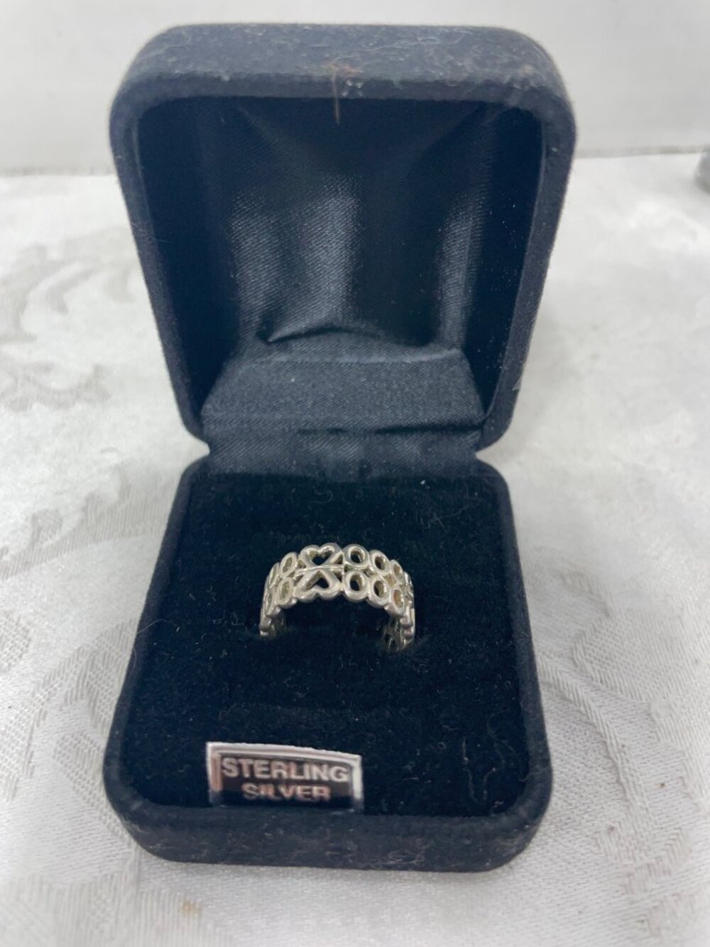 Vintage Sterling Silver Heart 2000 Ring Size 6.5 Millenium 925